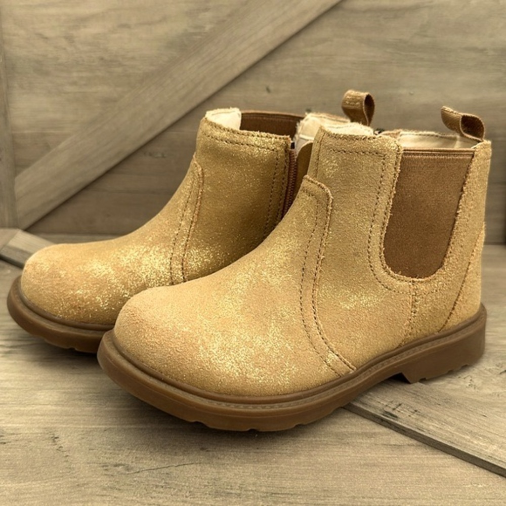 UGG T Bolden Metallic Gold Boots